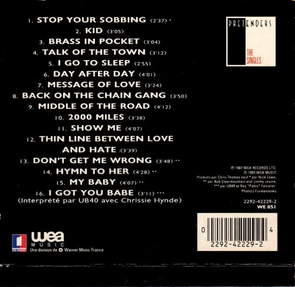 Pretenders Best Of The Singles CD usato VG+ new wave