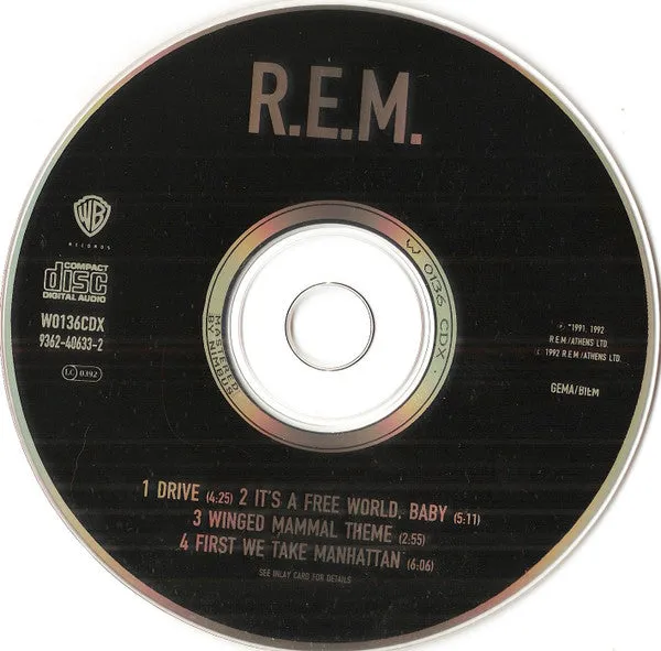 R.E.M. Drive CD singolo da collezione quasi nuovo