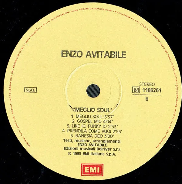 Enzo Avitabile Meglio Soul LP vinile 1983