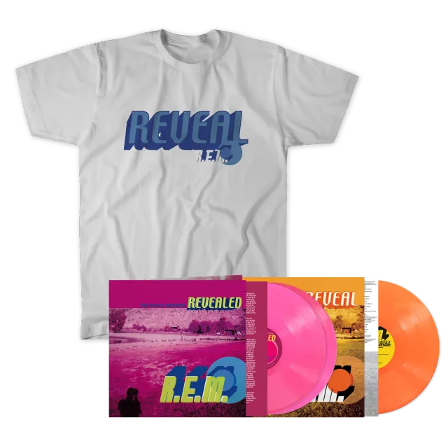 R.E.M. Reveal + Black Sessions vinile bundle neon + t-shirt