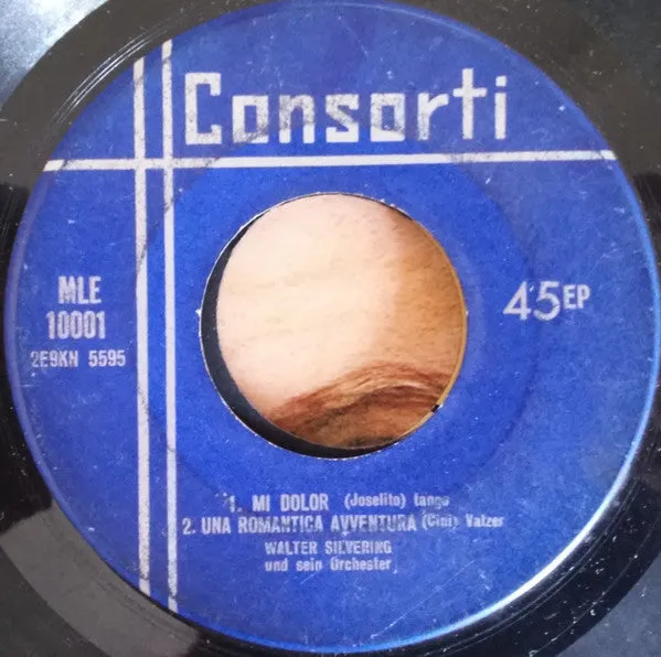 Walter Silvering La Paloma 7" EP vinile tango 1959