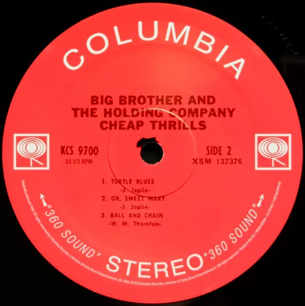 Big Brother Cheap Thrills LP ristampa gatefold mint