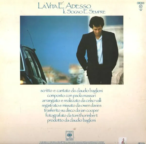 Claudio Baglioni La Vita E Adesso LP gatefold