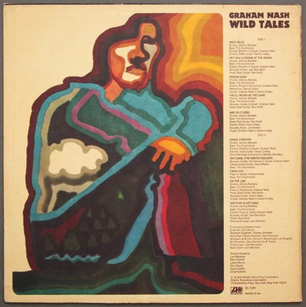Graham Nash Wild Tales LP album promo 1973