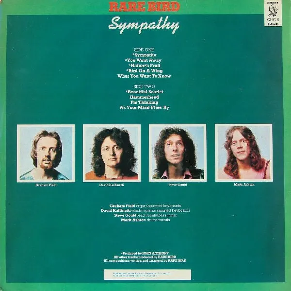 Rare Bird Sympathy LP compilation prog Charisma