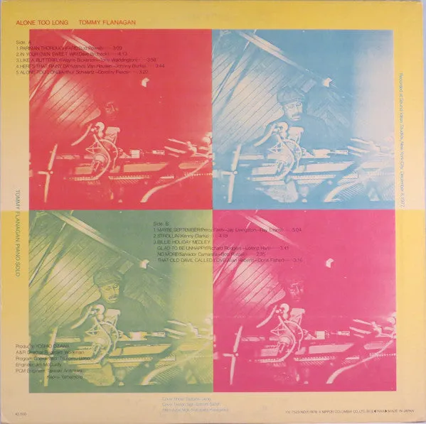 Tommy Flanagan Alone Too Long LP vinile piano solo