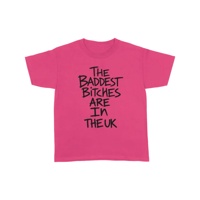 Polydor Baddest Bitches UK Tee maglietta rosa unisex