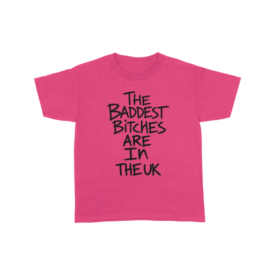 Polydor Baddest Bitches UK Tee maglietta rosa unisex
