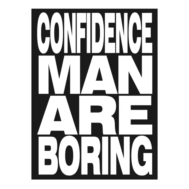 Polydor Con Man Are Boring poster A3 nero