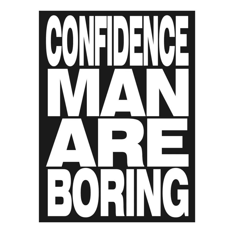 Polydor Con Man Are Boring poster A3 nero