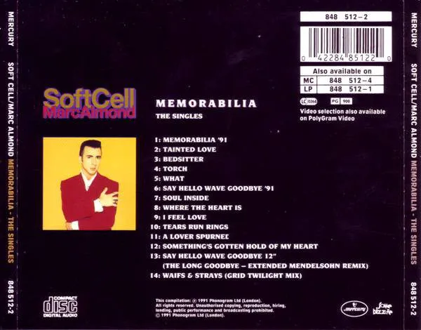 Soft Cell Marc Almond Memorabilia Singles CD synth-pop