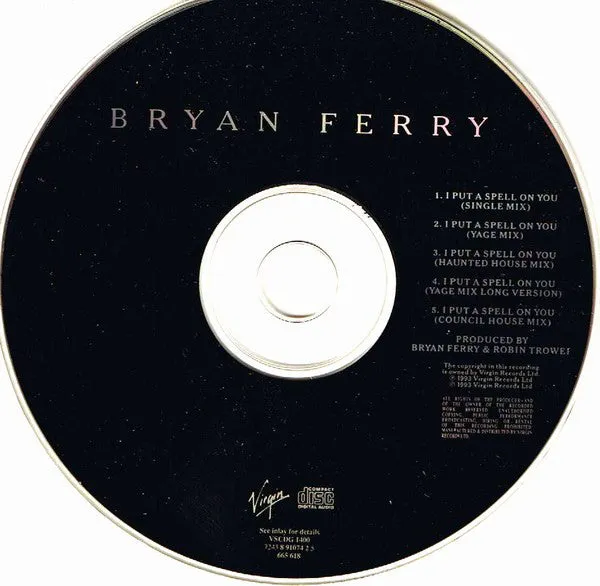 Bryan Ferry I Put A Spell On You CD Singolo Remix