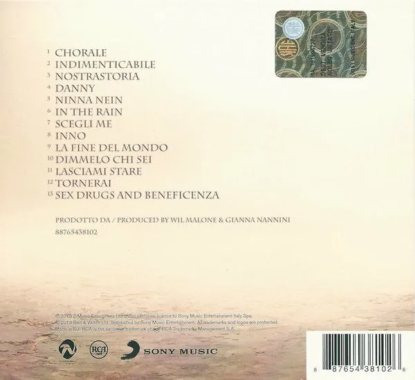 Gianna Nannini Inno CD digipak booklet 2013