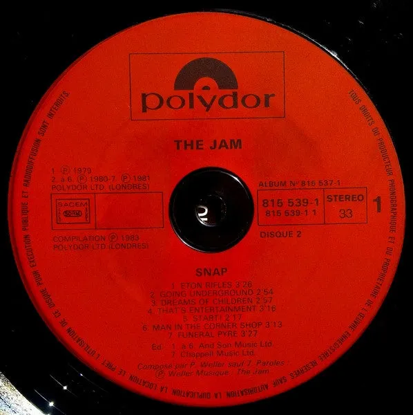 The Jam Snap! doppio vinile compilation NM