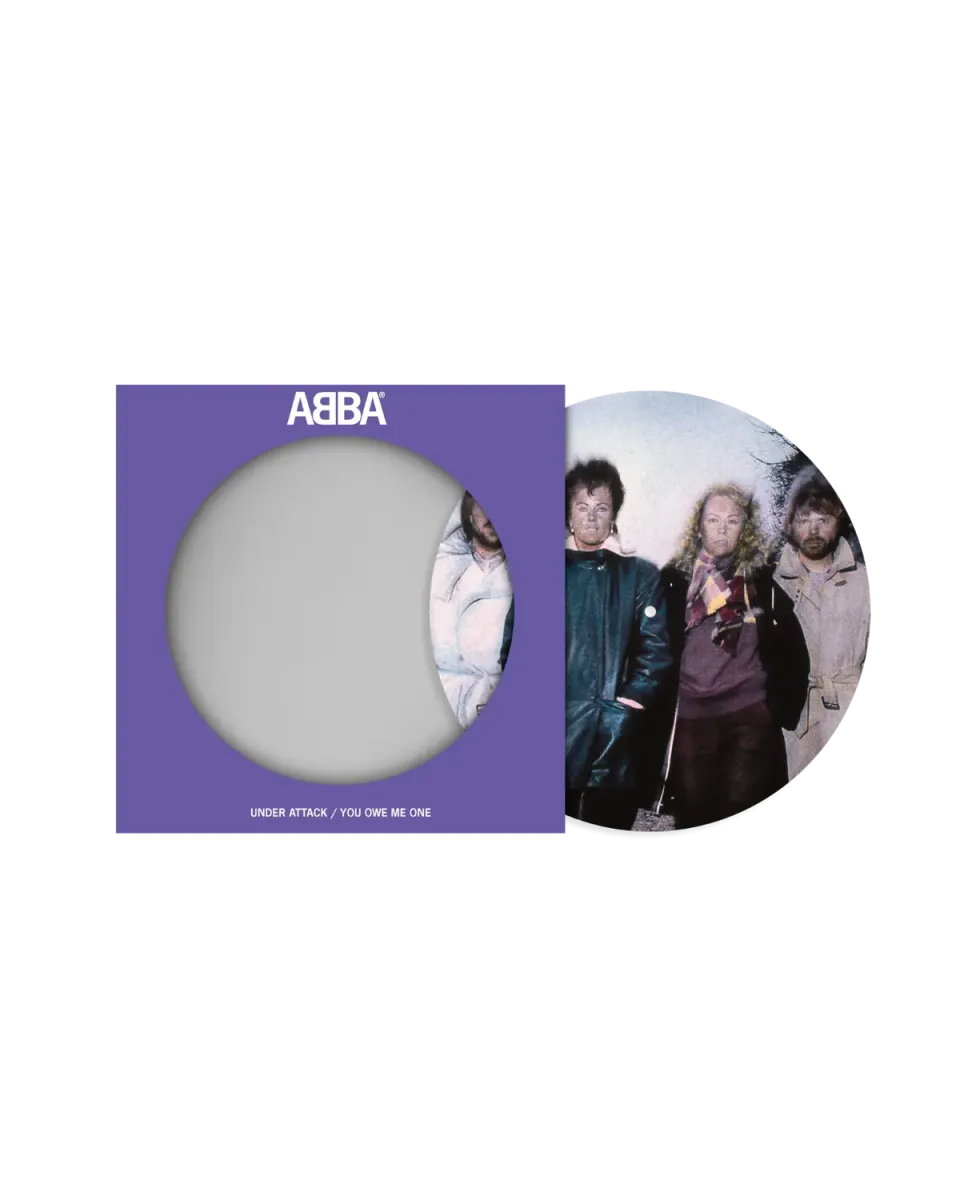 ABBA Under Attack picture disc 7" singolo foto d'epoca