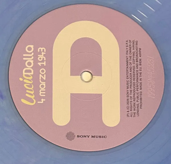 Lucio Dalla e Battisti L'Alba di Lucio vinile 12 blu numerato