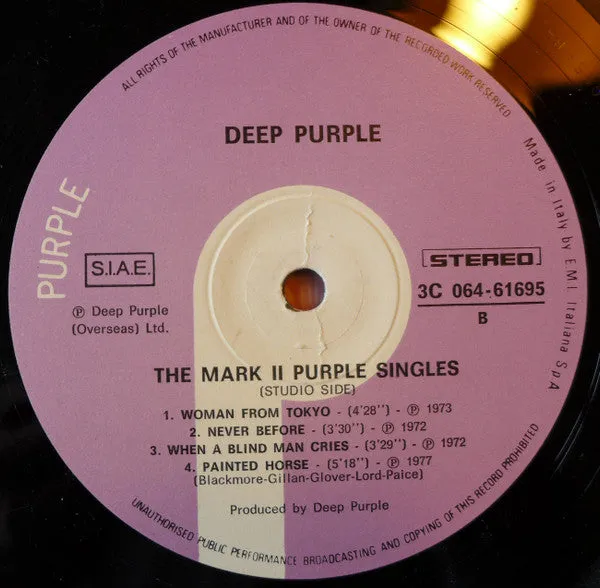 Deep Purple Mark 2 Purple Singles LP vinile compilation