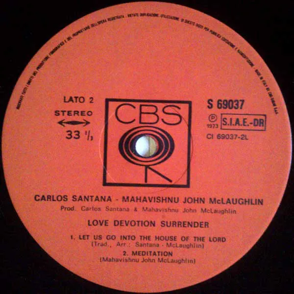 Santana McLaughlin Love Devotion Surrender LP VG