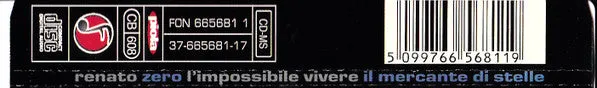 Renato Zero L'Impossibile Vivere CD singolo 1998