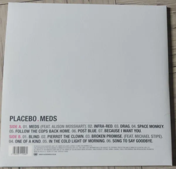 Placebo Meds vinile LP ristampa 2019 gatefold
