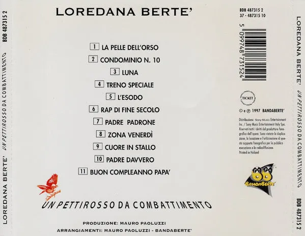 Loredana Bertè Un Pettirosso Da Combattimento CD prima stampa pop