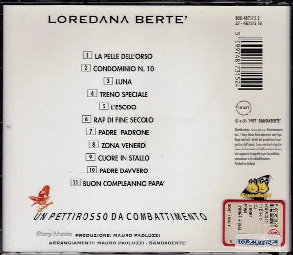 Loredana Bertè Un Pettirosso Da Combattimento CD prima stampa pop