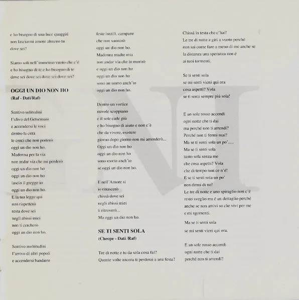 Raf Sogni È Tutto Quello Che C'È CD synth-pop