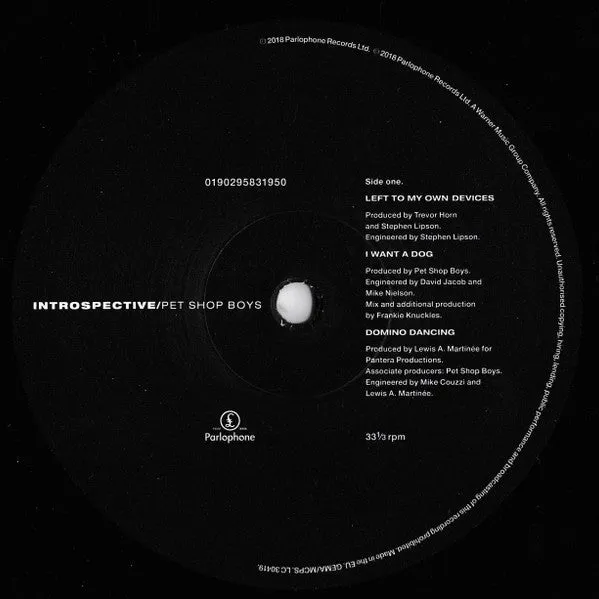 Pet Shop Boys Introspective vinile LP 180g rimasterizzato