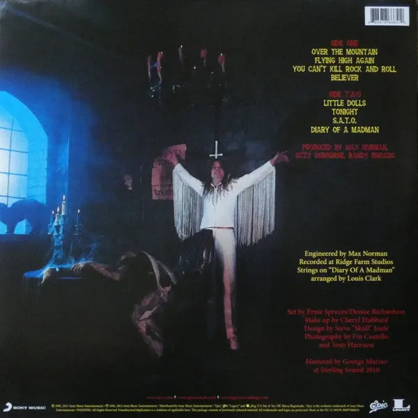 Ozzy Osbourne Diary Of A Madman vinile LP 180g rimasterizzato