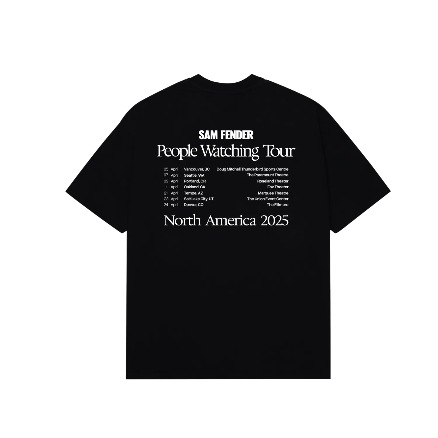 Guestlist T-Shirt nera classica S-XXL cotone stampa