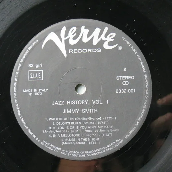 Jimmy Smith Jazz-History Vol.1 doppio vinile 2LP soul-jazz