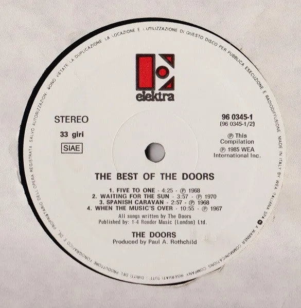 The Doors Best Of Doors 2xLP gatefold remaster usato