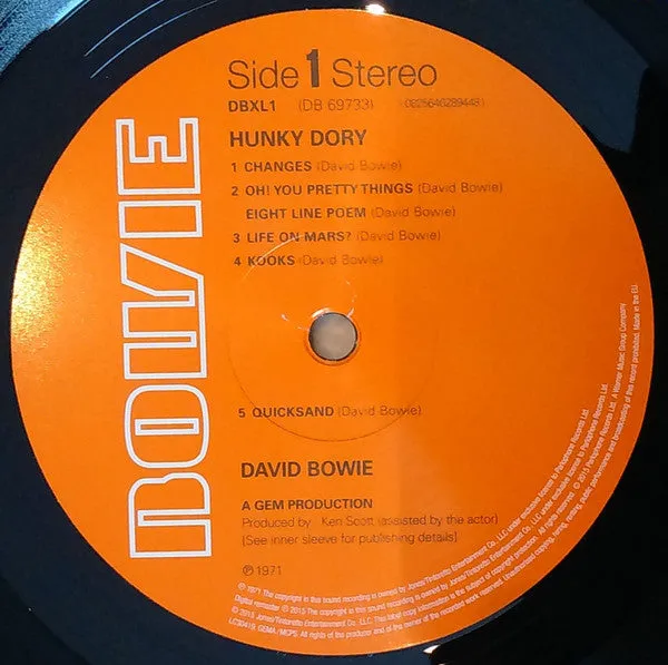 David Bowie Hunky Dory LP 180g remaster NM