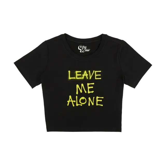 Polydor Leave Me Alone maglietta crop nera cotone