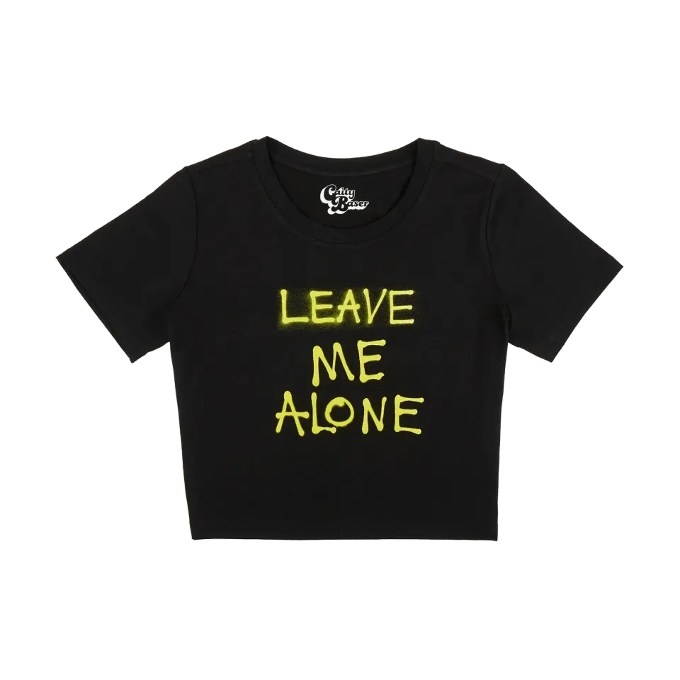 Polydor Leave Me Alone maglietta crop nera cotone