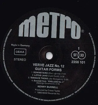 Kenny Burrell Guitar Forms vinile LP jazz ristampa
