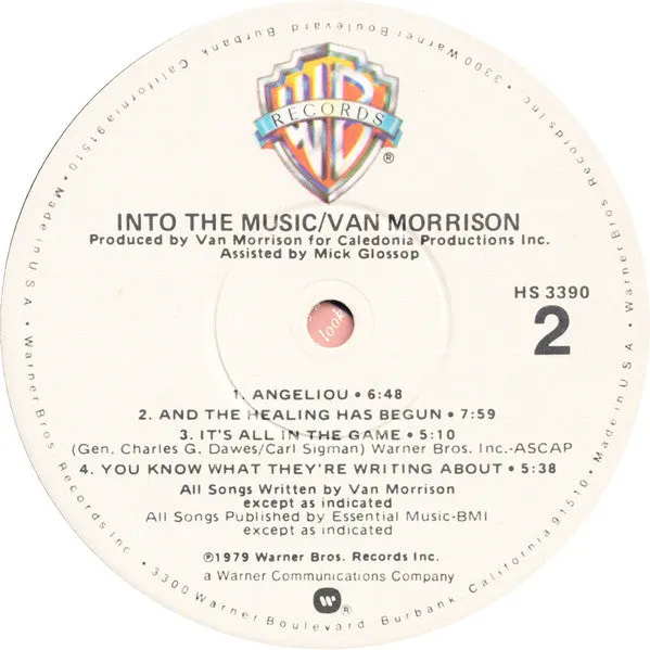 Van Morrison Into The Music LP album USA