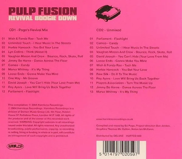 DJ Pogo Pulp Fusion Revival Boogie Down doppio CD funk