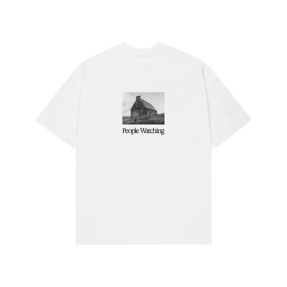 Polydor Church t-shirt bianca cotone stampa fronte retro