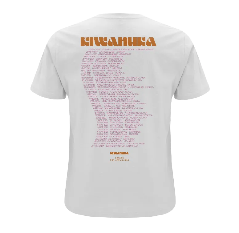 Michael Kiwanuka Grave maglietta bianca stampa