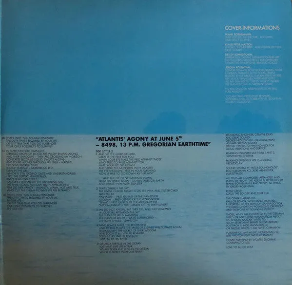 Eloy Ocean LP vinile ristampa gatefold prog