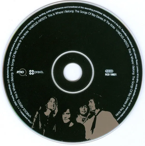 Various This Is Where I Belong Songs Of Ray Davies CD VG+