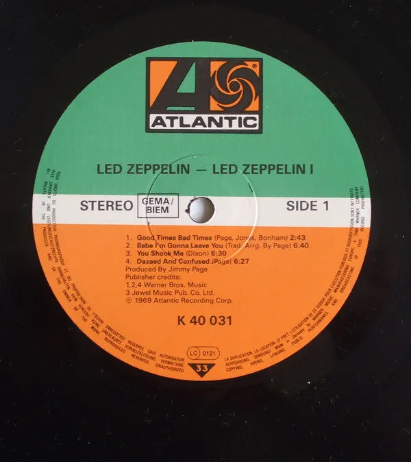 Led Zeppelin Led Zeppelin LP ristampa Atlantic 1991