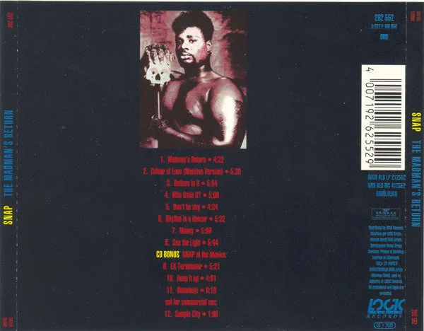 Snap! The Madman's Return CD album ristampa tedesca VG+