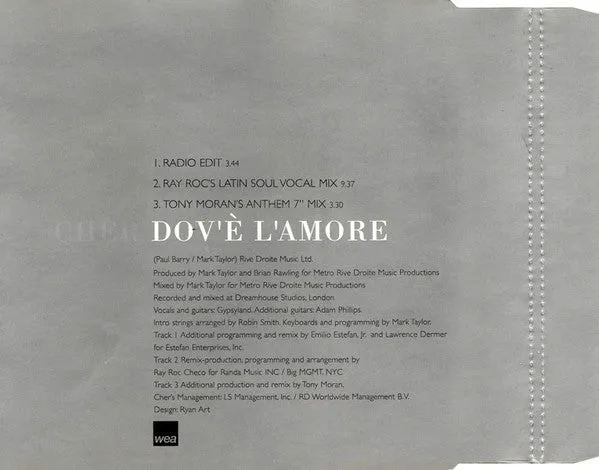 Cher Dov'è L'Amore CD singolo CD1 house