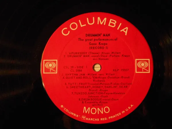 Gene Krupa Drummin Man 2xLP box swing mono