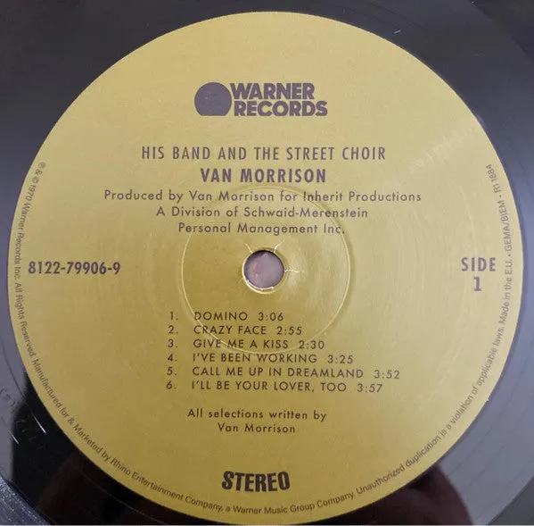 Van Morrison His Band And The Street Choir vinile LP 180g gatefold