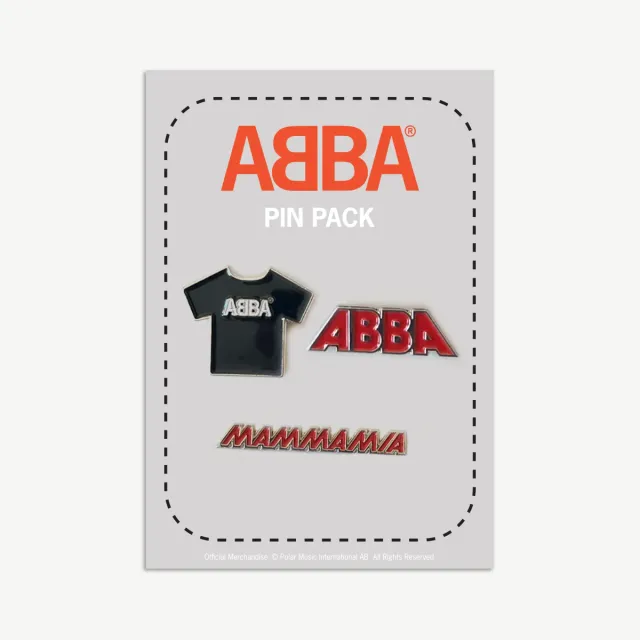 ABBA Mamma Mia spille smaltate pin pack 3 pezzi