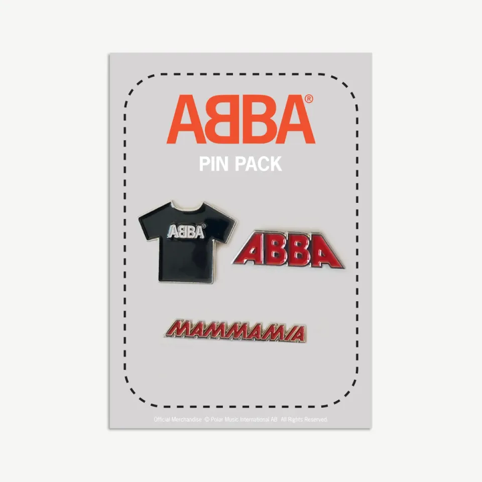 ABBA Mamma Mia spille smaltate pin pack 3 pezzi