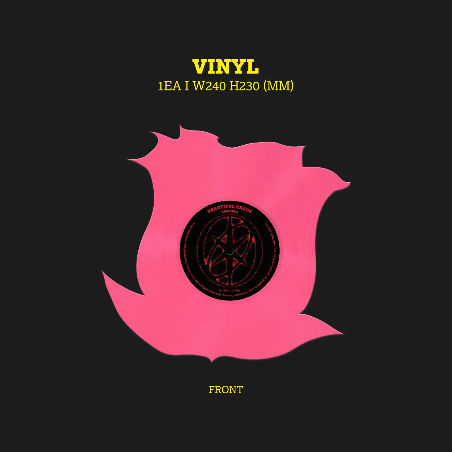 KATSEYE Gabriela vinile 7" sagomato rosa limited